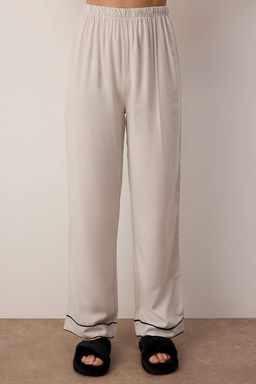 Gri Biyeli Viskon Dokuma Pijama Tak?m? THMAW21PT0292