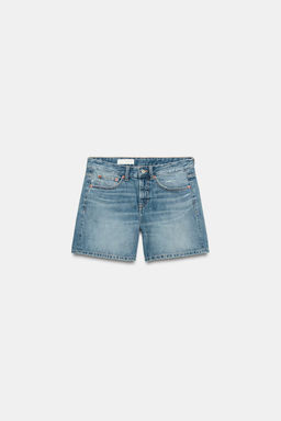 BERMUDA REGULAR DENIM TRF TIRO MEDIO / Azul - Zara фото 6