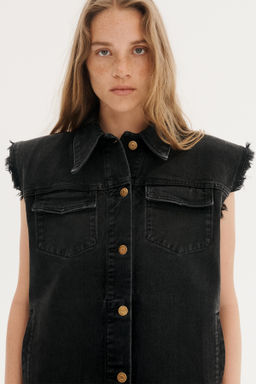 VESTIDO DENIM MANGA SISA WILLY CHAVARRIA X ZARA / Negro