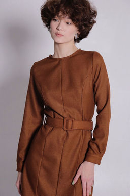 11388 Мини-платье светло-коричневое (остаток: 40, 42, 44, 46) - Martichelli фото 3