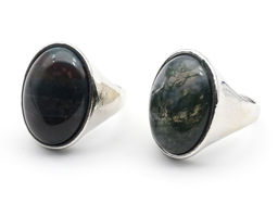 Крупное кольцо из яшмы овал 21*27мм Радуга камня