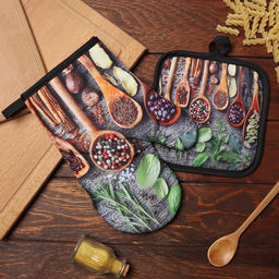 Кух. набор 2 пр. Доляна Прованс прих. 17*17 см, вареж. 26*16 см,100% п/э