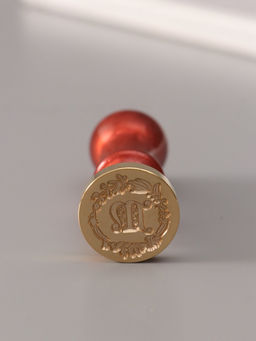 Печать для сургуча с пластиковой ручкой «Венок с буквой M», 2.5×2.5×6.3 см