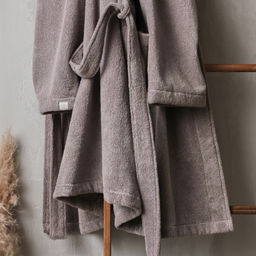 Халат махровый мужской SL HOME: Basic «Софт Мист», размер M, хлопок 100%, серый