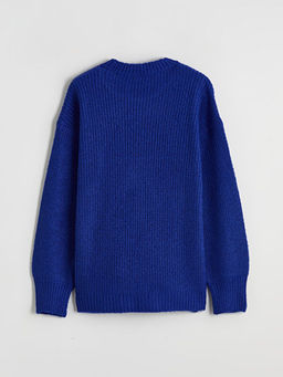 Bisiklet Yaka K?z ?ocuk Triko Kazak