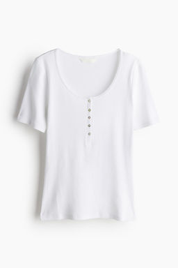 Camiseta de canale con cuello panadero - H&m фото 5