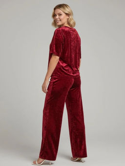 Бархатный костюм KO42911RED25