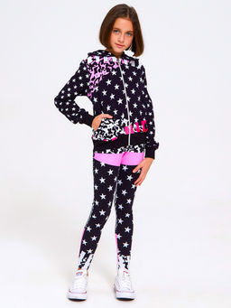 Толстовка "Звезды",чёрно-белый