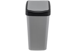 Ведро для мусора с подвижной крышкой 10 л 23,5*19,5*33,7 см Тандем серый металлик/черный (841058) - Elan gallery фото 6