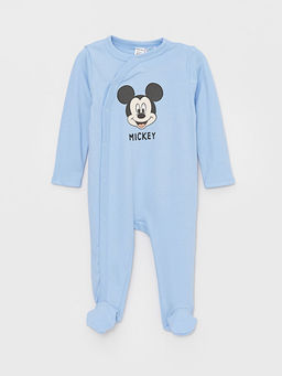 Mickey Mouse Bask?l? Erkek Bebek Tulum 2li (0-12 Ay Patikli, 12 Ay+ Patiksiz) - Waikiki фото 3