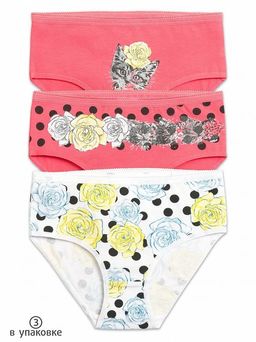GULC3209/1(3шт. в упаковке) трусы для девочек