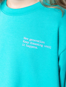 Свитшот из премиального футера с принтом