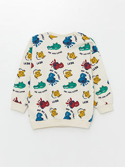 Bisiklet Yaka Bask?l? Erkek Bebek Sweatshirt - Waikiki фото 2