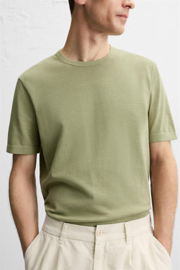 REGULAR FIT KNITTED T-SHIRT - Zara фото 5