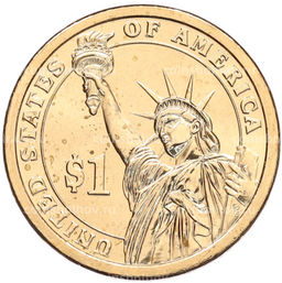 Монета 1 доллар 2010 года (P) США 16-й президент США Авраам Линкольн