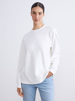 Ta?l? Oversize Kad?n Sweatshirt Tunik