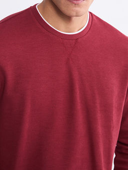 Bisiklet Yaka Uzun Kollu Erkek Sweatshirt