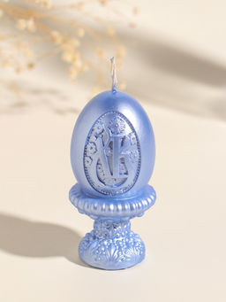 Свеча пасхальная Яйцо на подставке ХВ, 5?9 см, лак, небесно-голубой