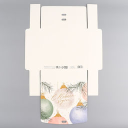 Коробка подарочная новогодняя складная двухсторонняя «Новогодние шары», 20 х 18 х 5 см, Новый год