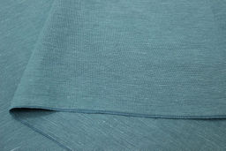 Лен с вискозой с эффектом мятости цв.Бирюзово-зеленый меланж, СОРТ2, ш.1.45м, лен-53%, вискоза-47% - Купава фото 3