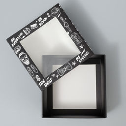 Цена за 5 шт. Коробка-фоторамка подарочная складная, упаковка, Мужская, 14?14?8 см