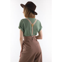 Подтяжки взрослые, ширина 2.5 см, цвет бежевый - Simaland фото 2