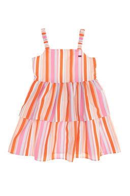 Розовое плетеное платье для девочки