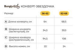 Конверт-звездочка "Шалфей" с прорезями для ремней безопасности 0+