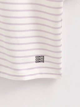 CONTE Футболка свободного кроя из футера LD 2569 white-lavender