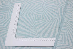 Полульняной жаккард Оптическая иллюзия цв.мятное мороженое, СОРТ2, ш.1.75м, лен-57%, хл-43% - Купава фото 3
