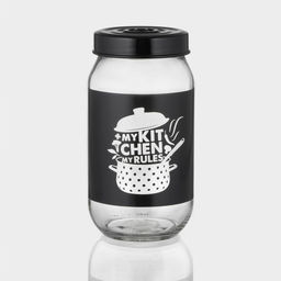 Банка для сыпучих «Кухня», 1 л, стекло