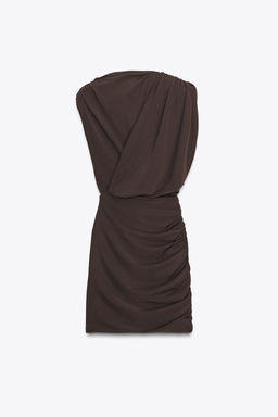 SHORT DRESS WITH SHOULDER PADS - Zara фото 5
