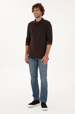 Erkek Koyu Kahverengi Basic Sweatshirt Sepette S_rpriz _ndirim - U.s. polo assn фото 4