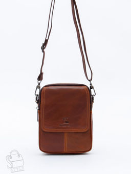 Сумка мужская кожаная 8613S brown Fuzhiniao