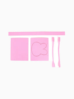 Набор для создания сумки из фетра "Зайка", цвет розовый