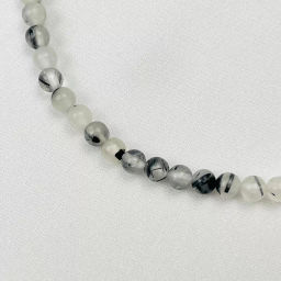 Бусы из Кварца с включением Турмалина 45 см +