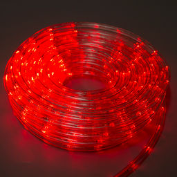 Световой шнур Luazon Lighting 10 мм, IP65, 20 м, 24 LED/м, 220 В, 8 режимов, свечение красное  фото 8