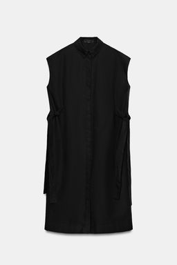 VESTIDO CAMISERO LAZADAS ZW COLLECTION / Negro - Zara фото 4