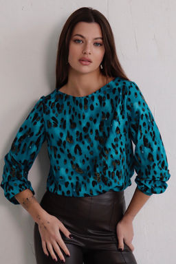 Martichelli Блуза без застёжки бирюзовая  фото 19