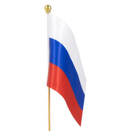 Флагшток настольный с флагом, круг 2 х 7 см, 30 х 7 см, золото - Simaland фото 3