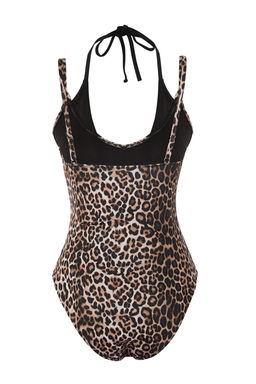 TRENDYOLMILLA Leopar Desenli U Yaka Renk Bloklu Regular Mayo TBESS25MA00027  фото 8