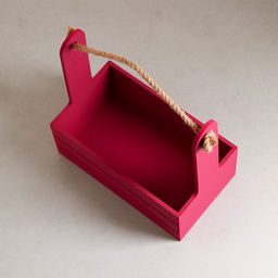 Подарочный ящик «Аром», деревянный, ручка - канат, бордовый, набор 3 шт.