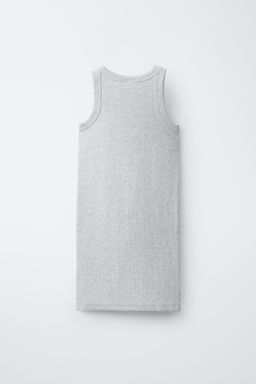 VESTIDO RIB RAYAS / Gris vigor? - Zara фото 2