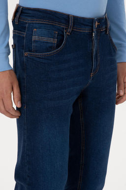Erkek Koyu Mavi Slim Fit Jean Pantolon - U.s. polo assn фото 5