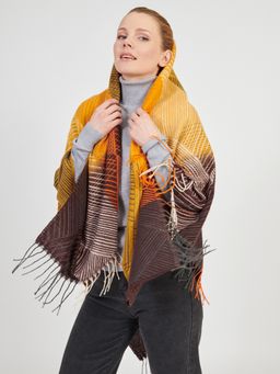 Большой  платок в стиле арт-деко в составе шерсть - Tantino фото 4