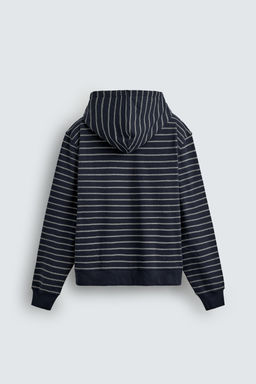 SUDADERA RAYAS CAPUCHA / Marino / Blanco - Zara фото 7