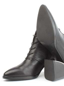 04-Z4229R BLACK Ботильоны демисезонные женские (натуральная кожа, натуральная байка)