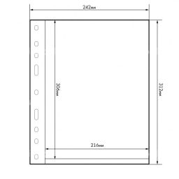Лист для банкнот на 1 ячейку формат Grande EASY 1C из тонкого прозрачного пластика LEUCHTTURM 358072