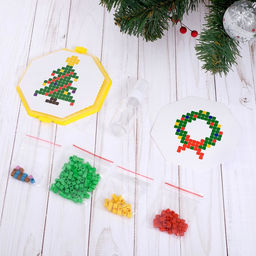 Аквапиксели Ёлка и венок, 200 деталей - Эврики фото 2