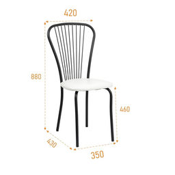 Стул для кухни «Клик Мебель. Лайт - 1», искусственная кожа, цвет чёрный/белая рептилия